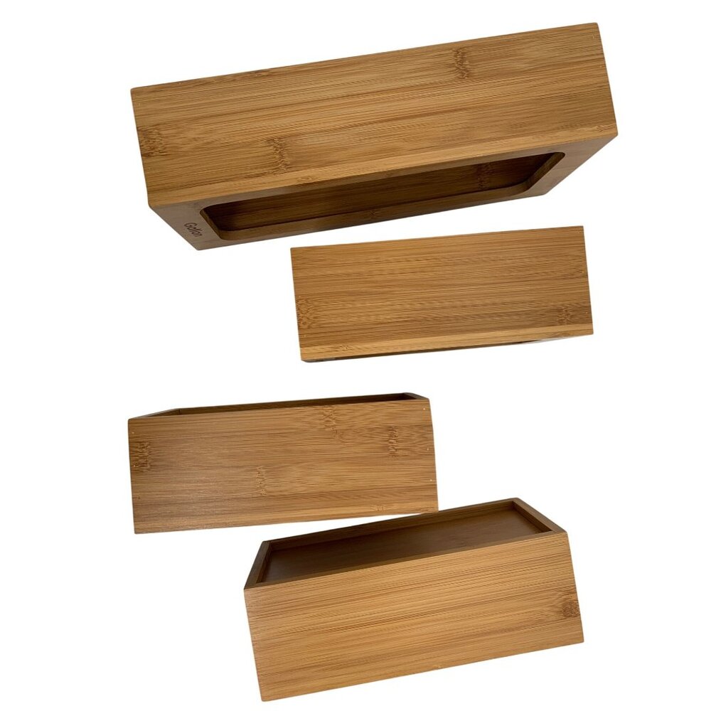 Bamboo Bag Storage Organizer Set For Kitchen AA10684 - Picture 3 of 4